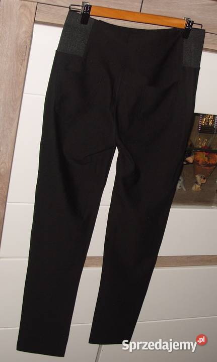 NOWE czarne Spodnie Legginsy z Kryształkami rLXL Rawicz sprzedam