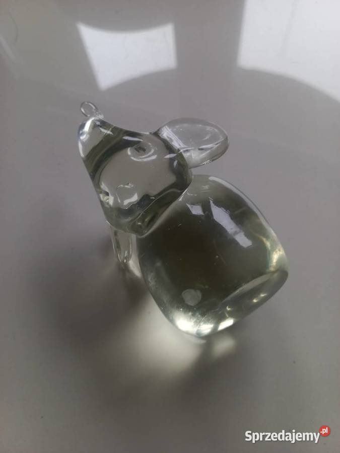 Figurka szklana Słoń szkło krysztalowe Toruń
