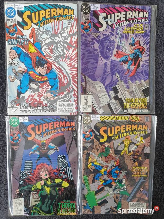 Superman in Action Comics kolekcja 31 komiksów Rok wydania 1990 pomorskie sprzedam