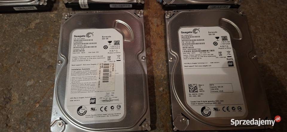 Dyski HDD 1 TB i 500Gb 24 sztuki komplet Zielona Góra