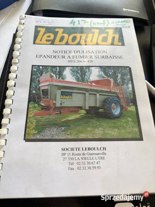 Rozrzutnik obornik Le Boulch HVS maxi 417 Myszyniec