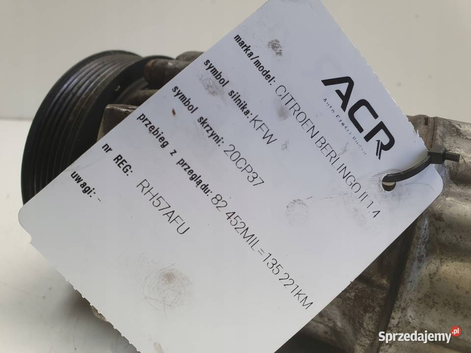 SPRĘŻARKA KLIMATYZACJI Citroen Berlingo 14 8V Chełm