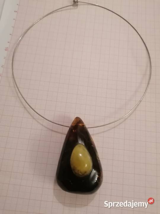 Wisior Bursztyn obroża naszyjnik srebrne Naszyjniki Białystok
