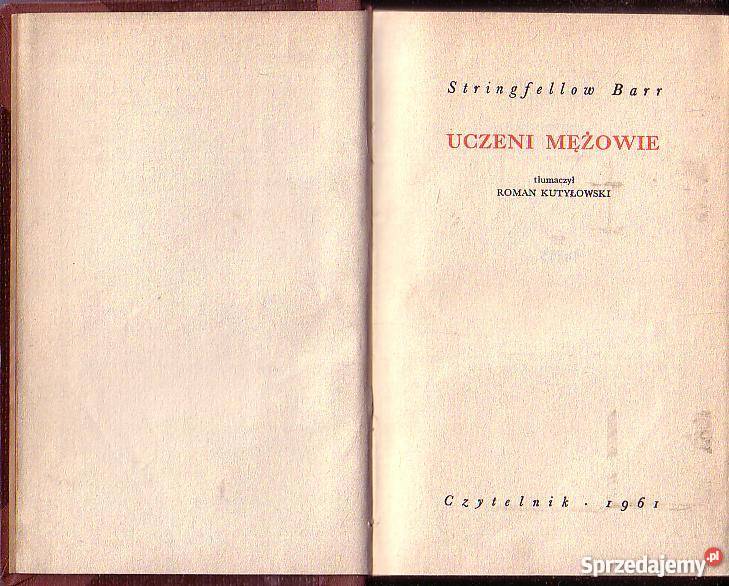 9217 UCZENI MĘŻOWIE STRINGFELLOW BARR Czyrna