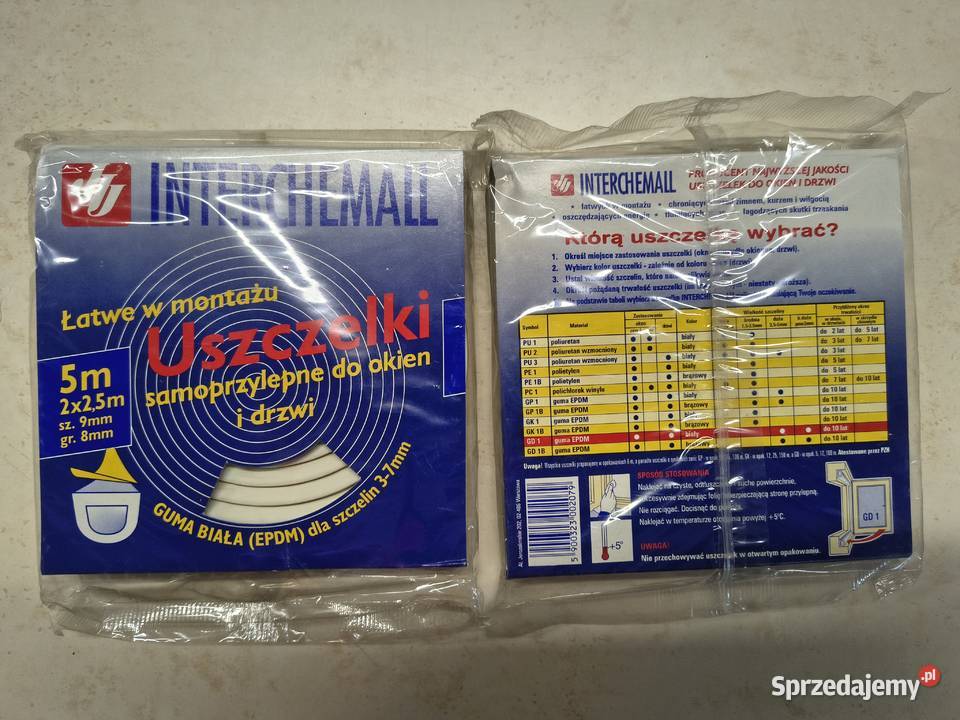 USZCZELKI SAMOPRZYLEPNE do okien różne rodzaje Oblęgór