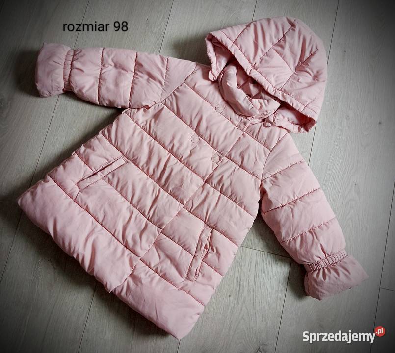 Kurtka ocieplana dziewczęca pudrowy róż rozmiar Nysa
