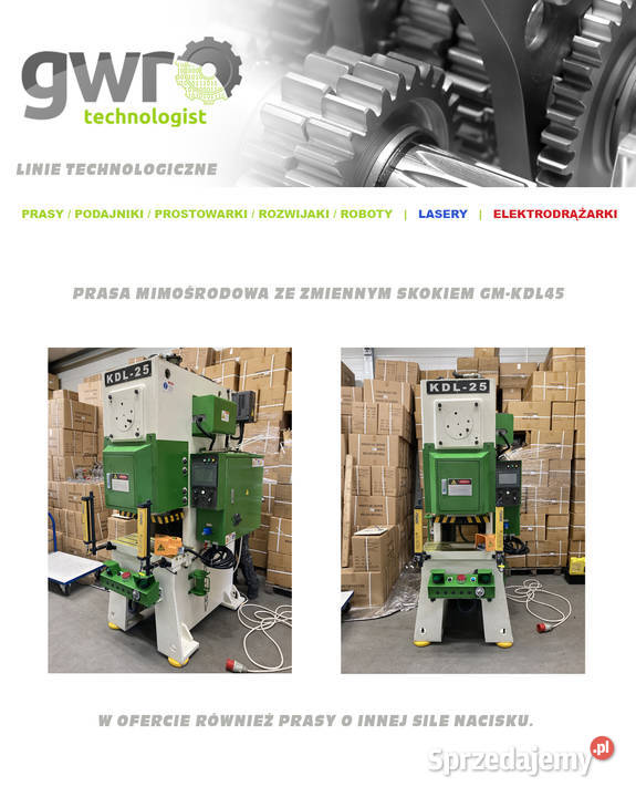 Prasa mimośrodowa 45 ton Rzeszotary