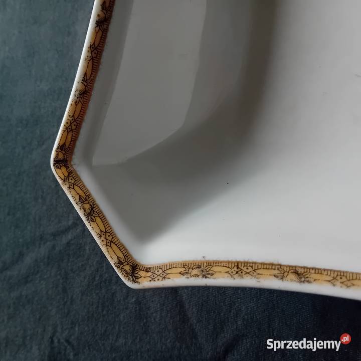 Miska salaterka porcelanowa Giesche sygnatura z Koźminek