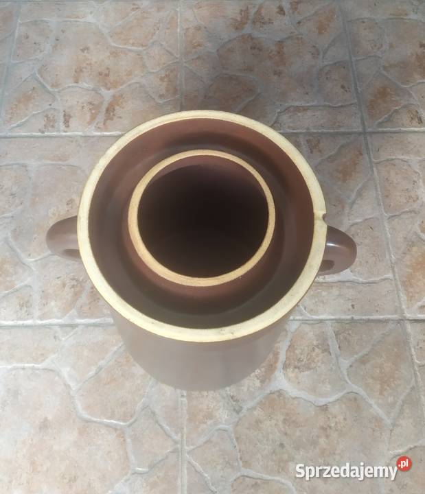 Beczka ceramiczna gliniana garnek kamionkowy do