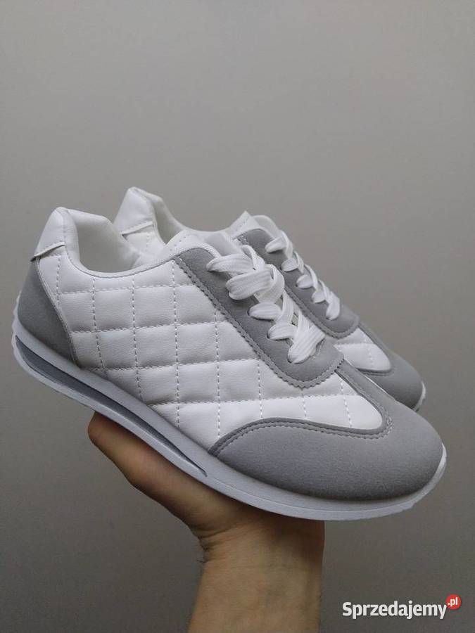 Trampki sneakersy damskie 38 szary/srebrny Kraków