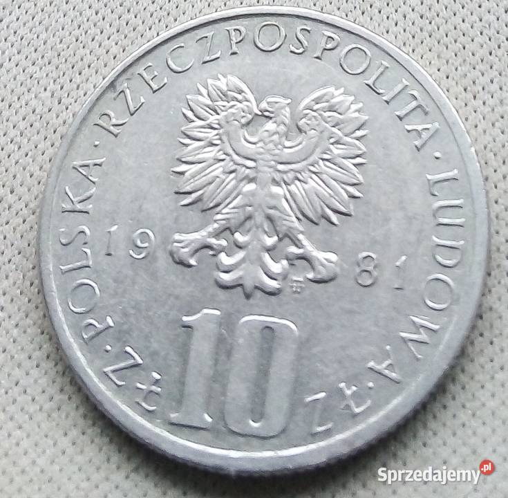 POLSKA10 1981 rCuNi BOLESŁAW PRUS RZADKI Legionowo