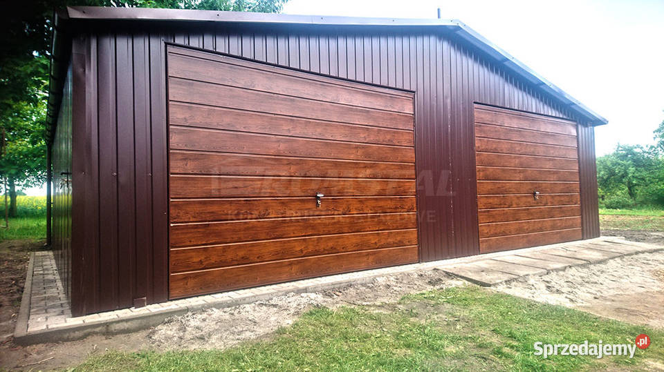 Garaż Blaszany Drewnopodobny 6x6m Dwuspadowy Sprzedaż Biłgoraj