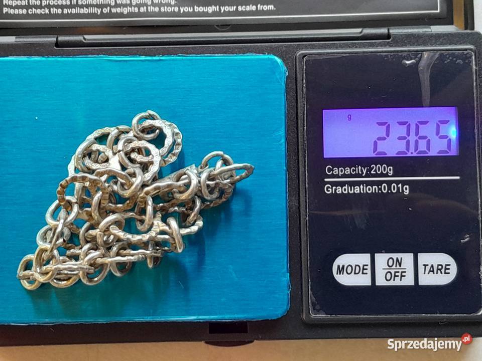 Stary łańcuszek naszyjnik i bransoletka zestaw śląskie Dąbrowa Górnicza