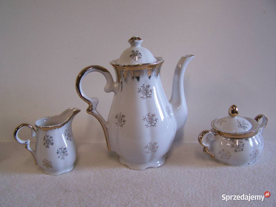 Porcelanowy serwis bukiety kwiatów z bogatym Koszalin