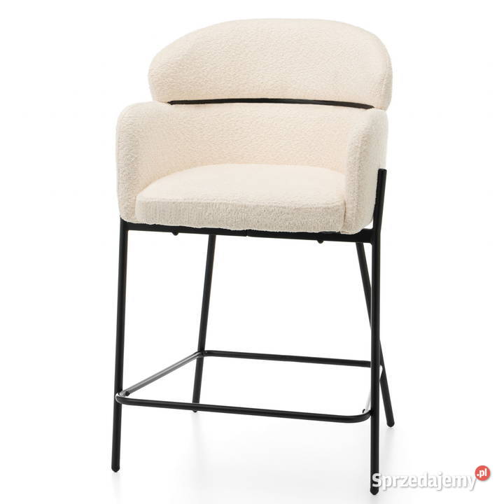 Hoker Tapicerowany Bolzano Boucle Jasnobeżowe Tarchały Małe
