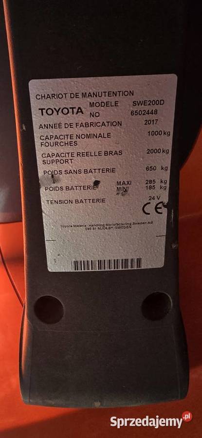 Używany wózek elektryczny paletowy masztowy elektryczny Celiny