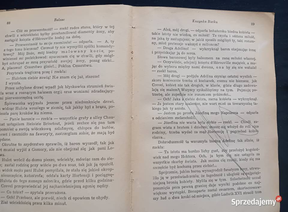 Balzac Kuzynka Bietka Ksiażka i Wiedza 1949 r Antykwariat