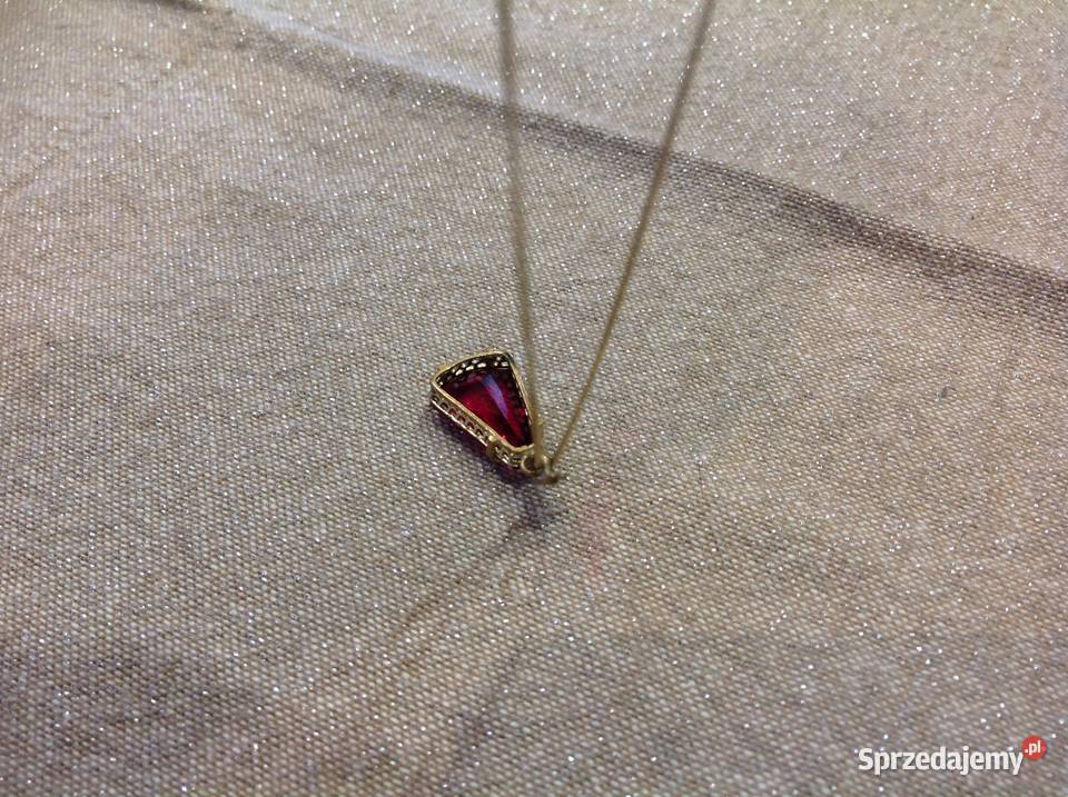 Stara Zawieszka Pozłacana Wisiorek z Czerwonym lubuskie Nowa Sól