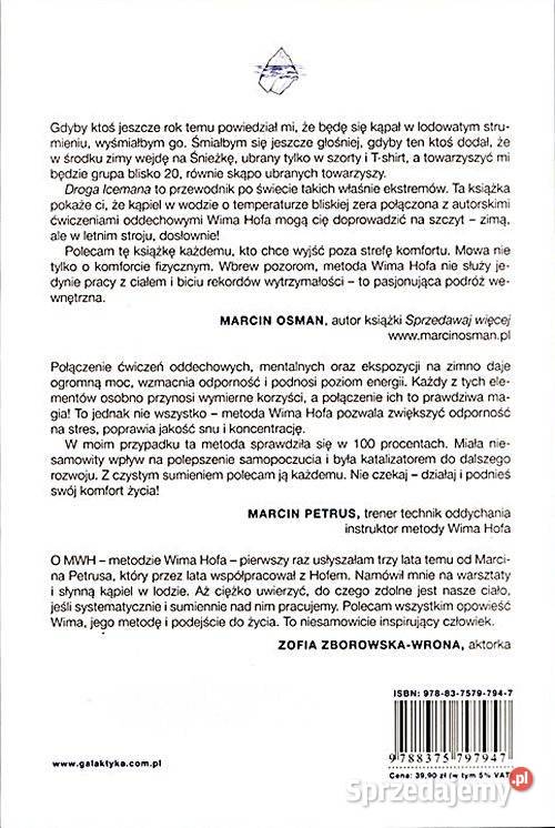 DROGA ICEMANA Ćwiczenia oddechowe trening z Chorzów sprzedam