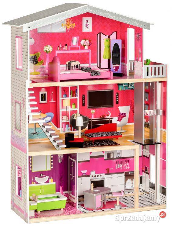 Drewniany domek lalek z windą Rezydencja Malibu Bielsk Podlaski