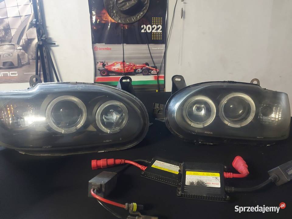 Lampy przod soczewki ringi hid escort mk7