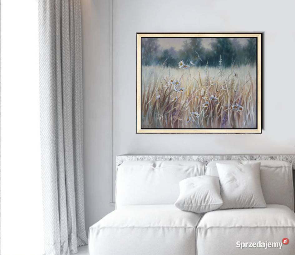 Gorąca Łąka olejny ręcznie malowany Lidia Nowy Sącz