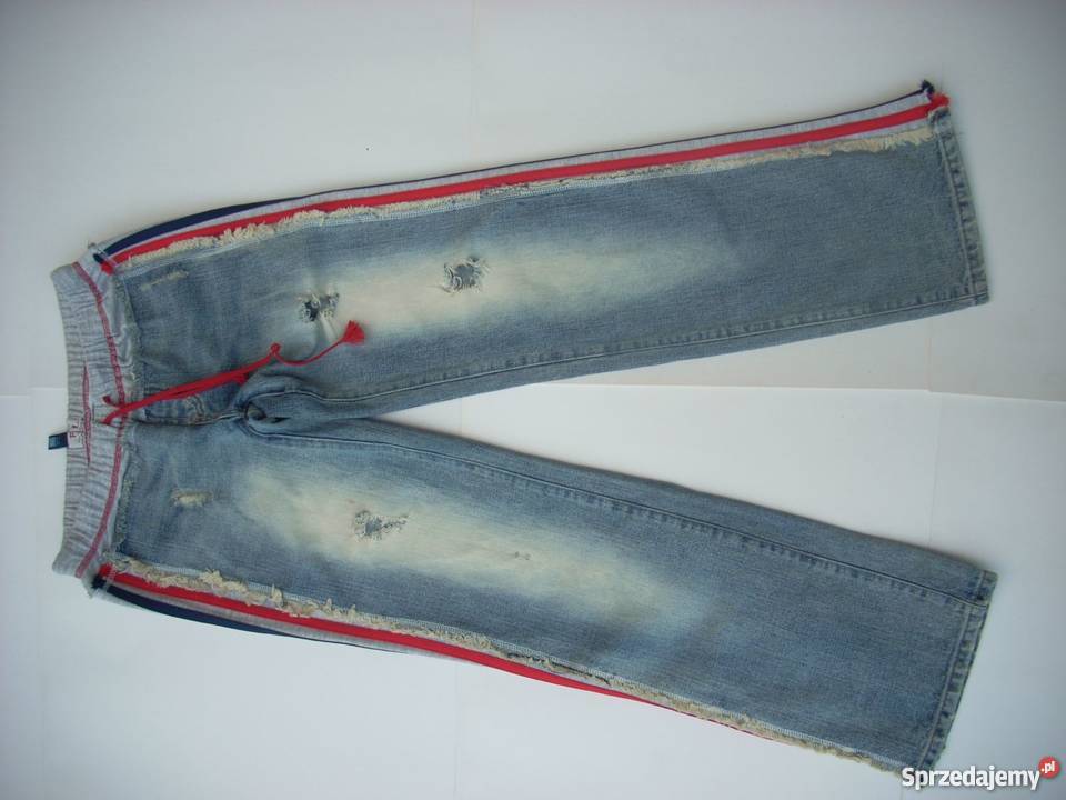 FP Spodnie Dżinsy z Dziurami Lampasy 29 S