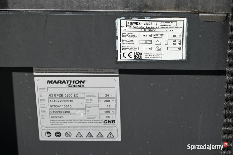 Paleciak elektryczny Linde L12 Duplex 410 2020 Częstochowa