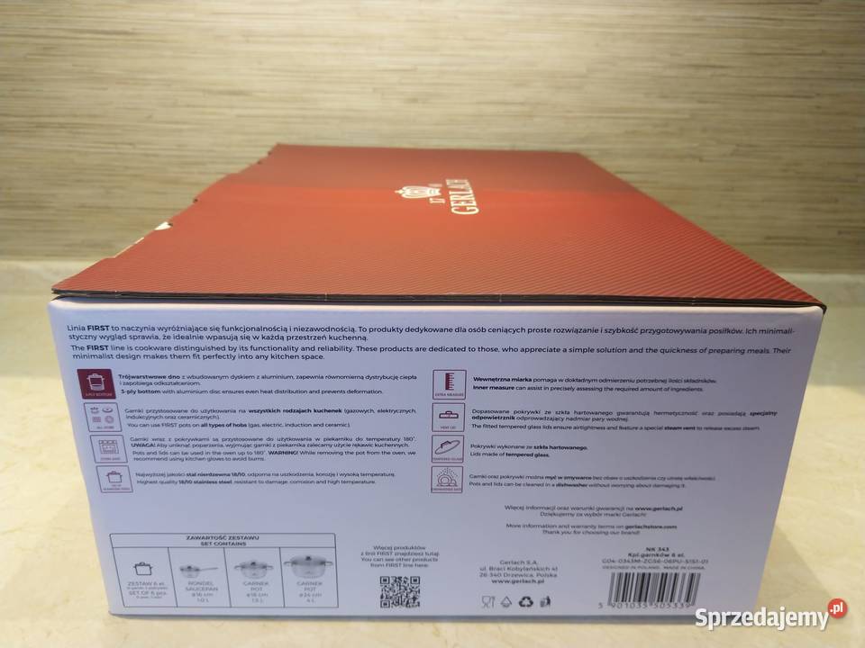 NAJTANIEJ Zestaw Garnków Garnki Rondel GERLACH 6 śląskie