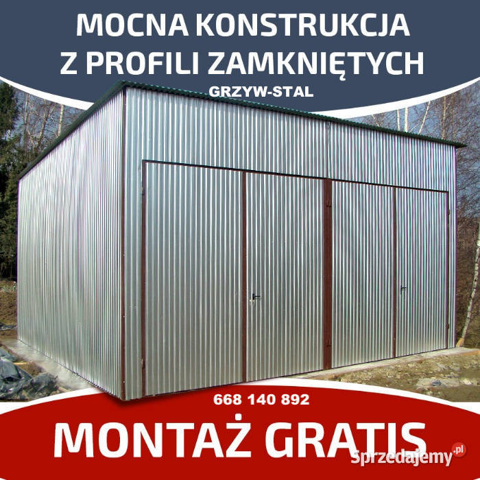 Garaż blaszany OCYNKOWANY Magazyn Wiata Hala Końskie sprzedam
