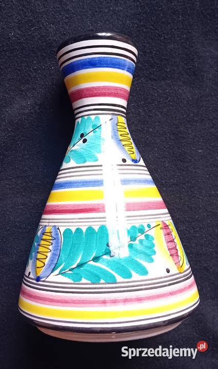 Ręcznie malowany wazon ceramiczny Edel Keramik Porcelana i szkło Koźminek sprzedam