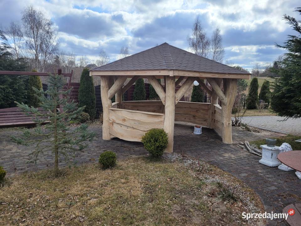 Altana z bali sześcio kątna śląskie