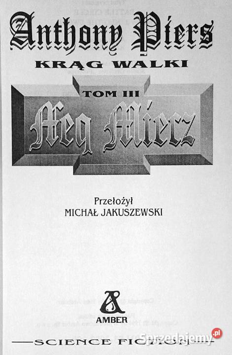 Krąg walki Neq Miecz Tom 3 Anthony Piers Chełm sprzedam