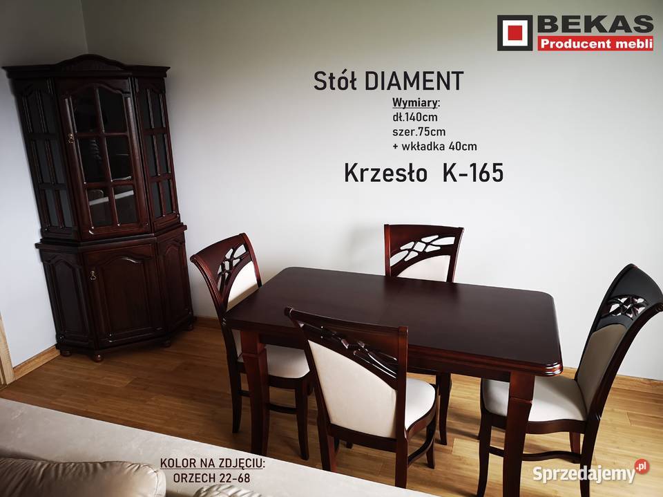 Prześliczny Zestaw Drewniany Stół 140 4 Krzesła 140cm Wrocław