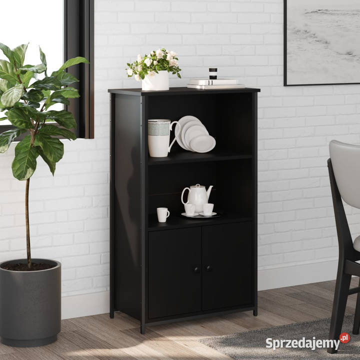 Szafka czarna 62x32x1035 materiał drewnopochodny Szafki Warszawa