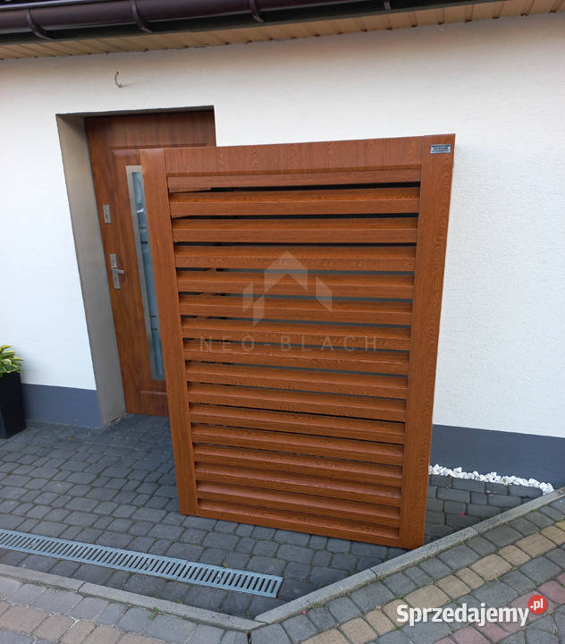 Osłona pompy ciepła 100x60x190 ciemny orzech Olsztyn