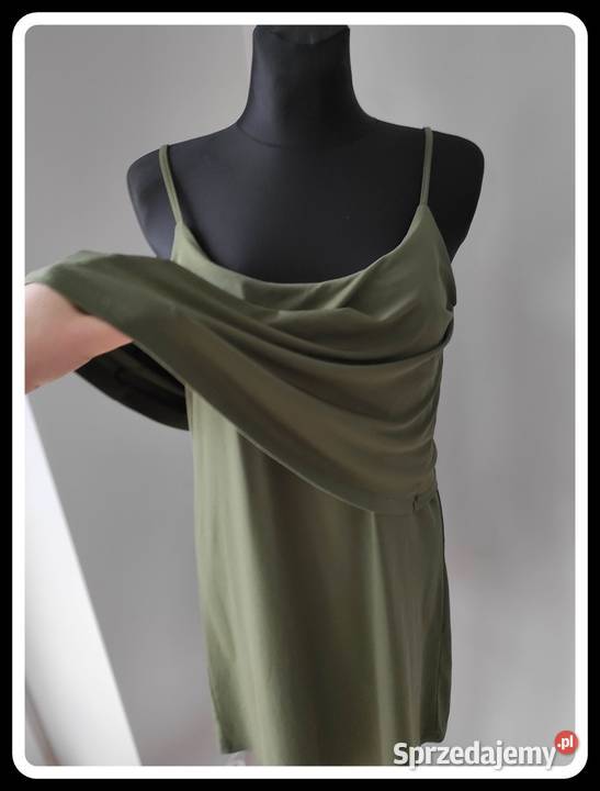 Reserved sukienka na ramiączkach khaki 42 XL Moda i Styl Płock