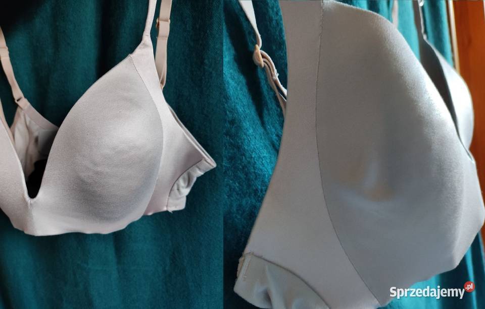 metaliczny satynowy stanik biustonosz Triumph Miseczka B Biustonosze Kielce sprzedam