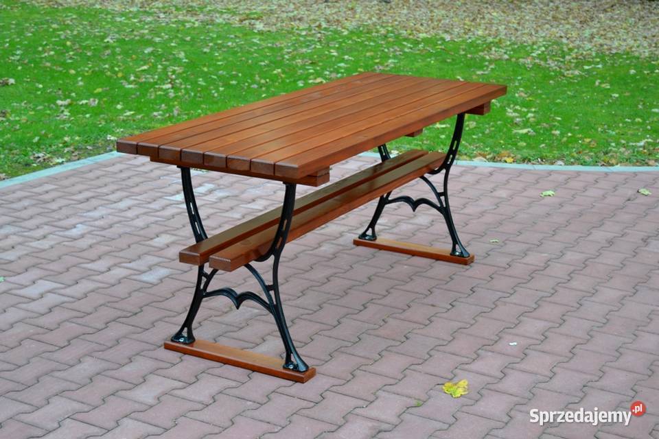 Stół ogrodowy- kawowy W047 drewniano żeliwny królewski