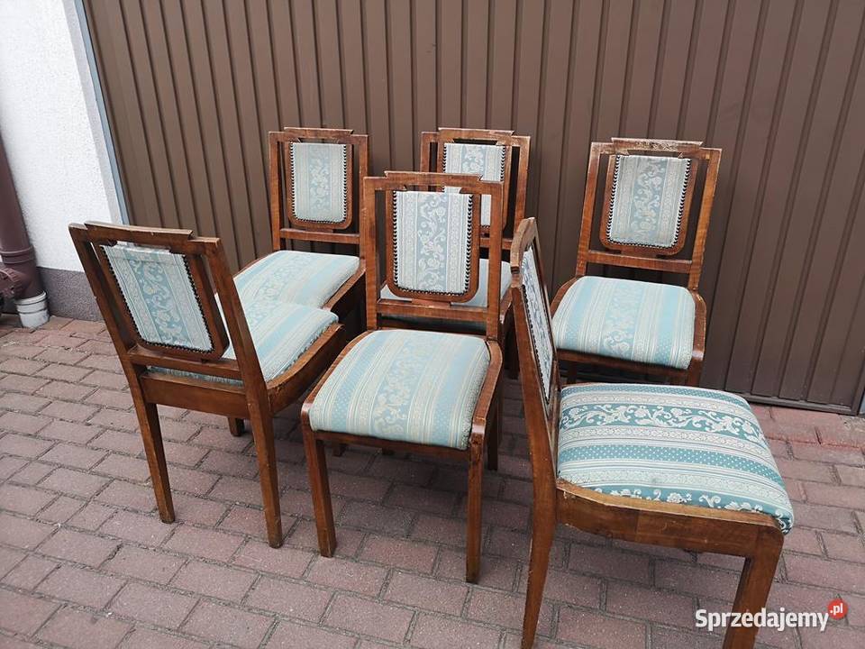 Krzesła ARTDECO Orzech Unikat Stare Antyk Swarzędz