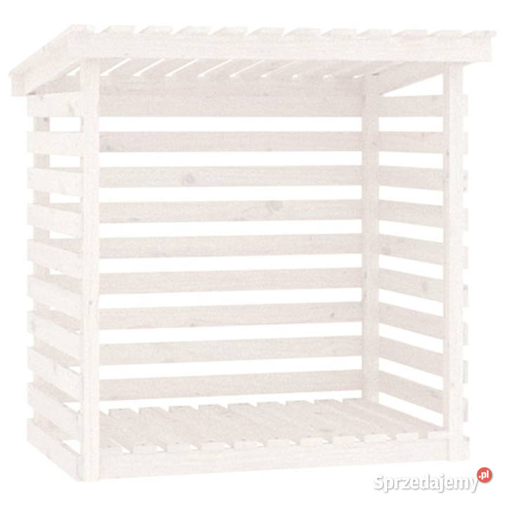 Stojak na drewno biały 108x73x108 lite drewno Warszawa