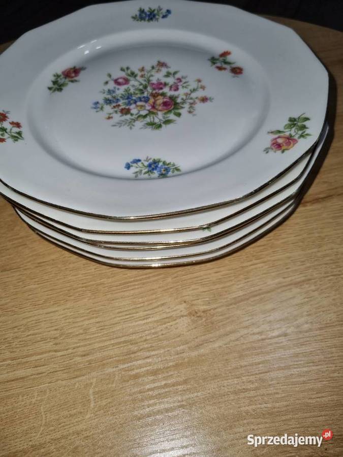 Talerze Płaskie Porcelana francuska Limoges wielkopolskie Wola Podłężna sprzedam