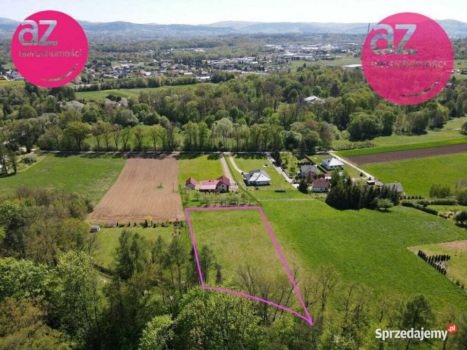 Malownicza widokowa działka budowlana koło Sprzedaż Zagorzany