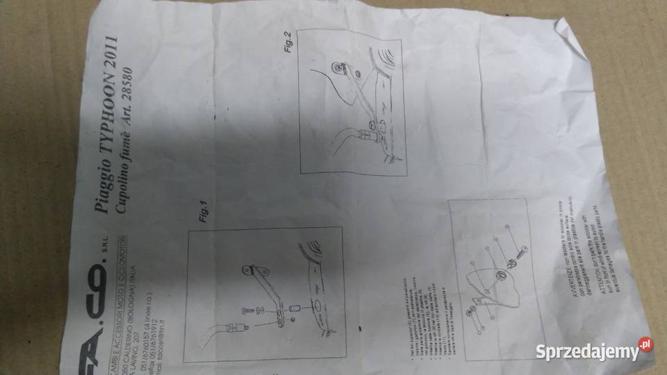 Szyba owiewka FACO italy Piaggio Typhoon 2T E2 Bielsk Podlaski