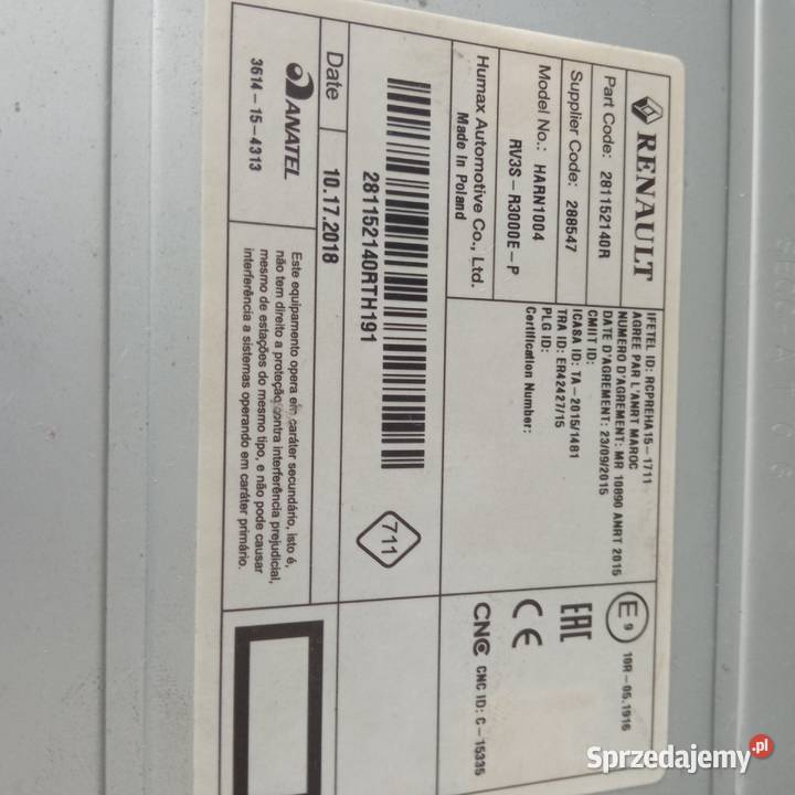 Radio bluetooth MP3 USB AUX Reno master 3 trafić zachodniopomorskie Szczecin