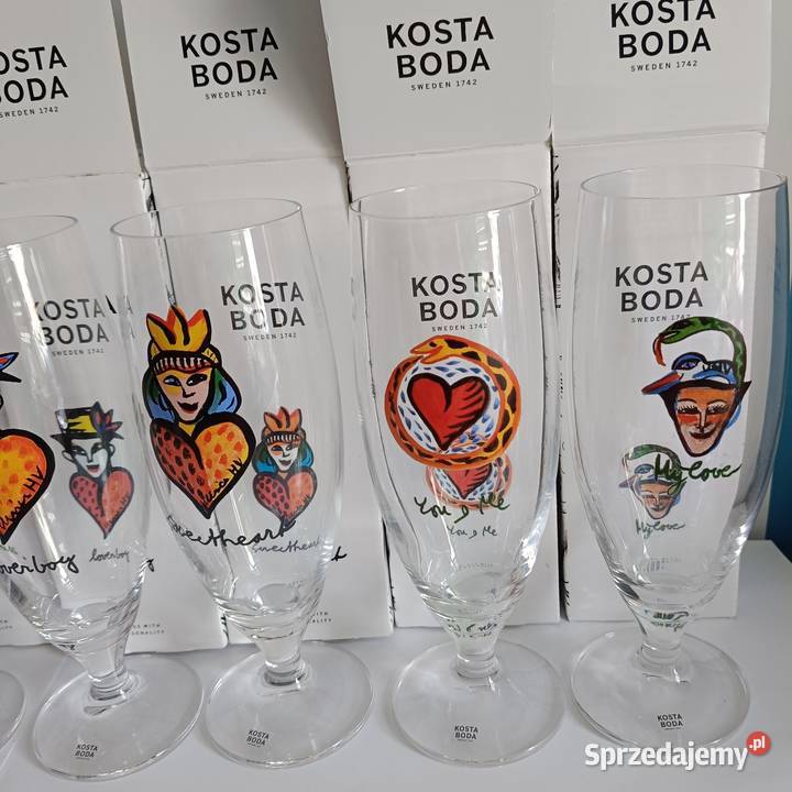 Kosta Boda szklanki do piwa