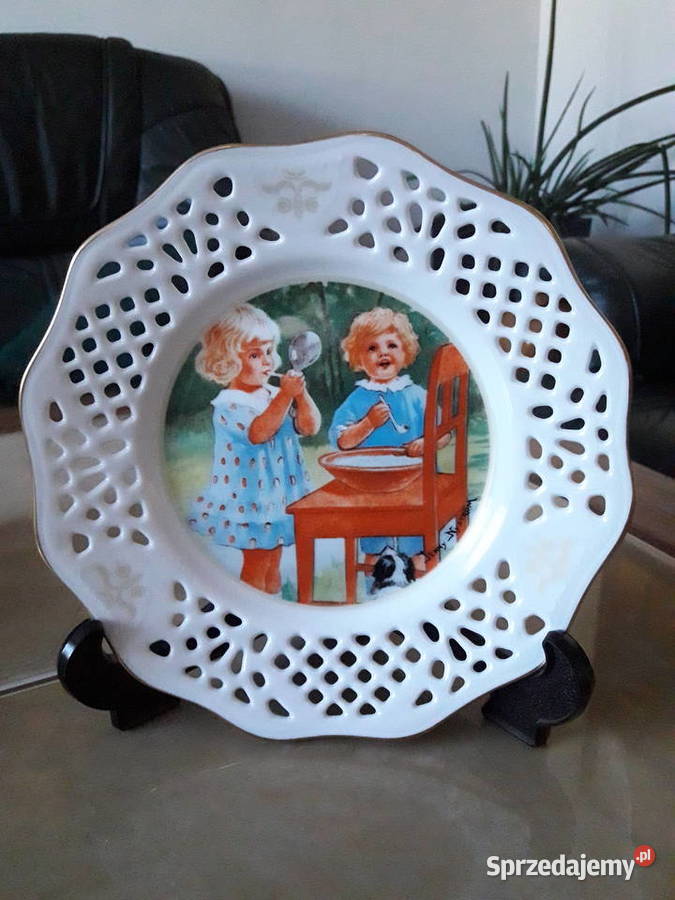 Komplet talerzy dekoracyjnych Jenny Nystrm Janów Lubelski sprzedam