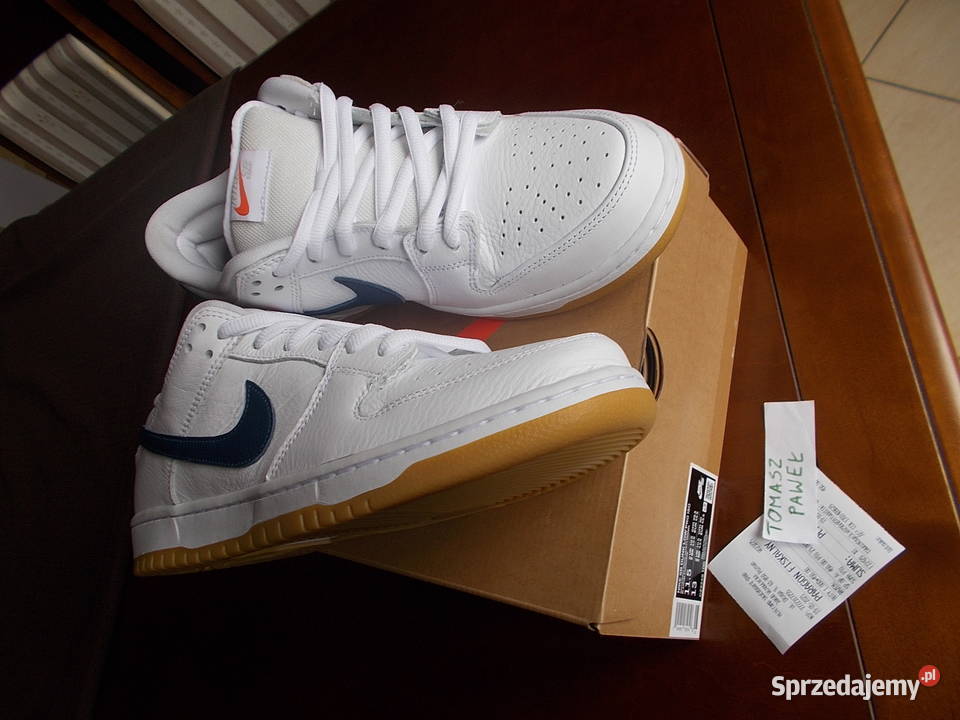Eur 455 Nike SB Dunk Low Orange Label White Navy Poznań