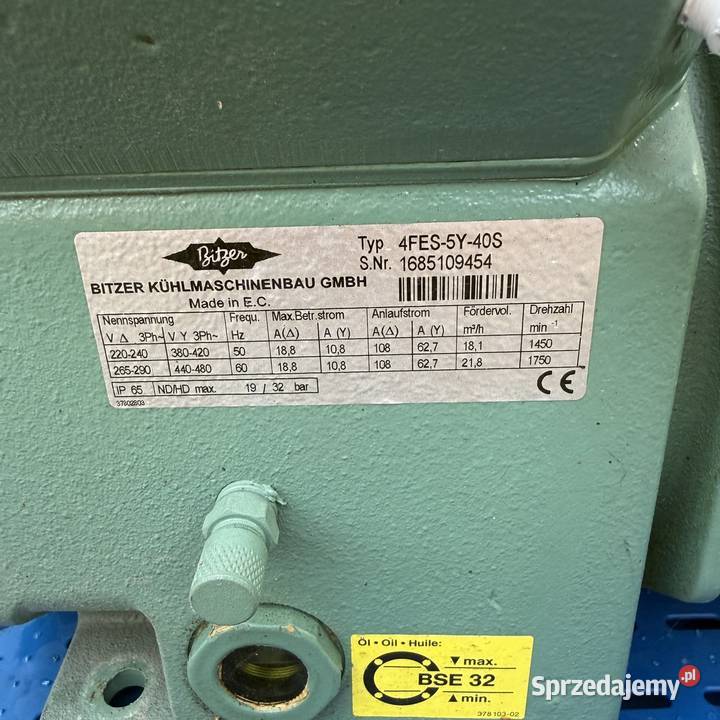 Sprężarka Bitzer 4FES5Y40S 181 mh Paczków