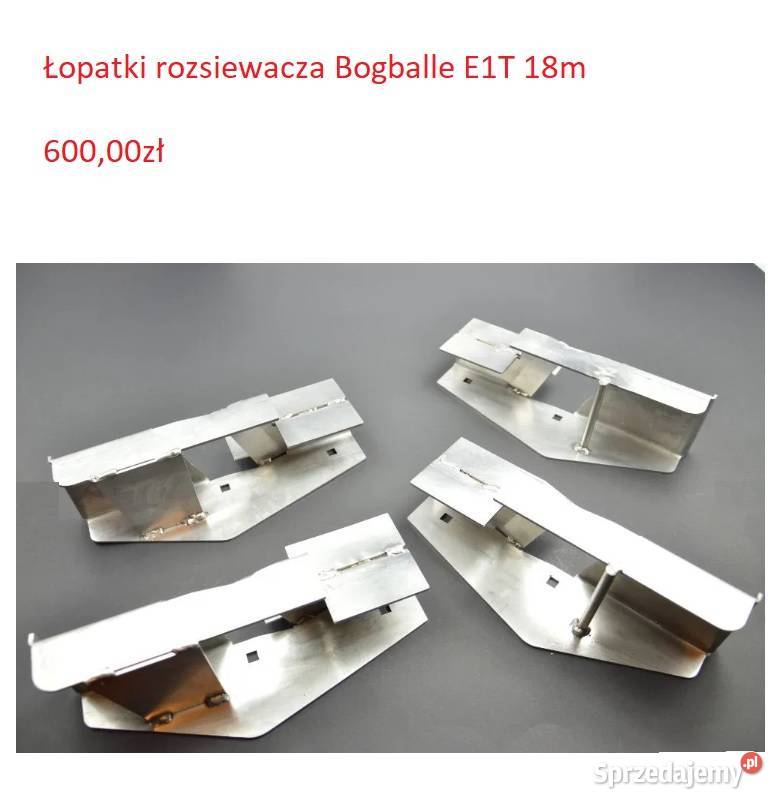 Zestaw łopatek rozsiewacza Bogballe E1T lubelskie Łuków sprzedam